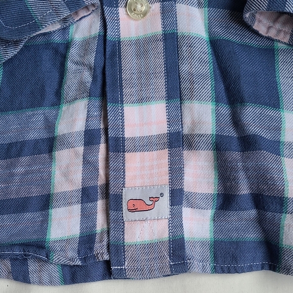 Vineyard Vines Pink and Blue Plaid Classic Fit Murray Shirt - Picture 4 of 4
